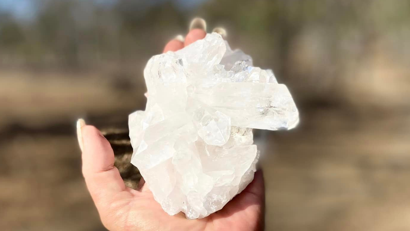 Lemurain Seed Quartz Cluster with Rainbows and Record Keepers AAA+ Grade