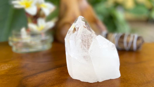 Lemurian Seed Quartz Tantric Twin Crystal with Rinbows and Master Record Keepers