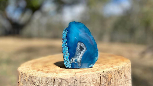Agate Druzy Cave Blue