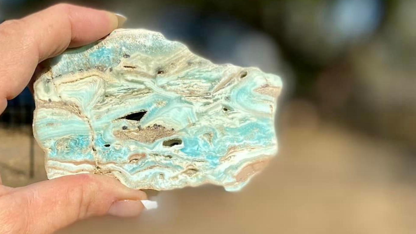 Blue Caribbean Calcite Slab