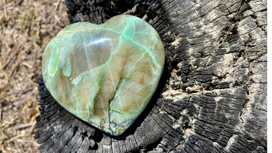 Green Garnet Heart