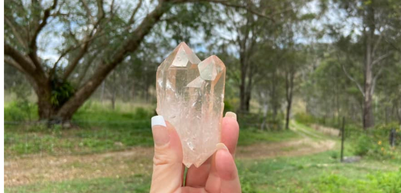 Tangerine Lemurian Seed Quartz Double terminated and Record Keeper