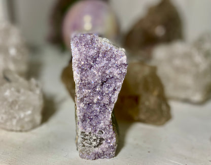 Pearl Amethyst Angel Aura Quartz Cluster Standing