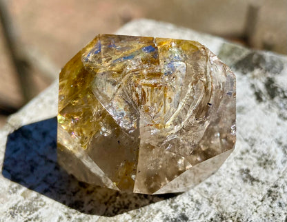 Golden Healer Herkimer Diamond with Key Hole Keeper | Phantasmagoric Rainbows -Vibrational Attunement | 36g