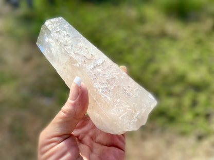 IsIs Pleiadian Starbrary Double Terminated Elite Lemurian Seed Quartz With A Touch Of Tangerine Quartz 759 Grams