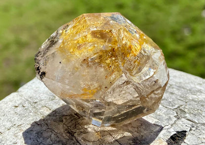 Golden Healer Herkimer Diamond with Key Hole Keeper | Phantasmagoric Rainbows -Vibrational Attunement | 36g