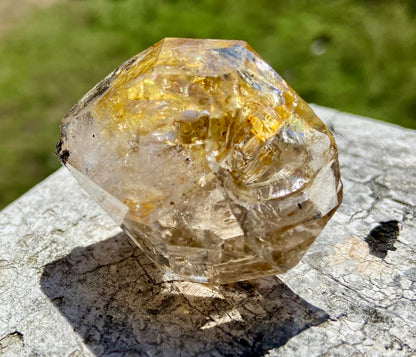 Golden Healer Herkimer Diamond with Key Hole Keeper | Phantasmagoric Rainbows -Vibrational Attunement | 36g