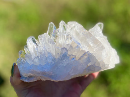 Lemurian Seed Quartz Cluster With A Smudge Of Golden Healer AAA+++