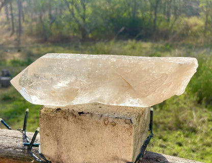 IsIs Pleiadian Starbrary Double Terminated Elite Lemurian Seed Quartz With A Touch Of Tangerine Quartz 759 Grams