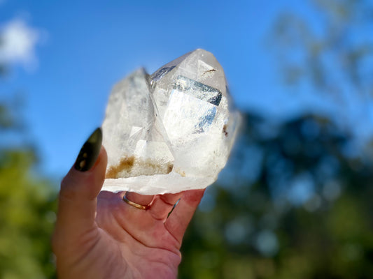 Pleiadian Starbrary Lemurian Seed Time Keeper Tantric Twin with Rainbows AAA Grade 581 Grams