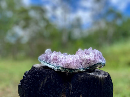 Amethyst Cluster With Calcite
