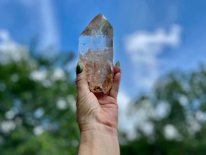 Lodolite Lemurian Inclusion Quartz Double Terminated