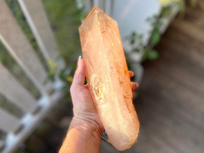Tangerine Lemurian Seed Quartz Natural Point