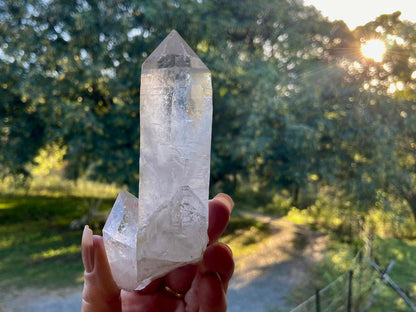Lemurian Seed Quartz Tantric Twin with Isis and Pleiadian Starbaray