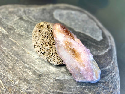Spirit Quartz With Amethyst and Citrine Natural Point