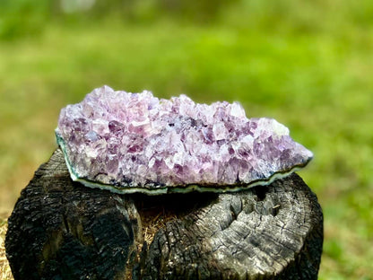 Amethyst Cluster With Calcite