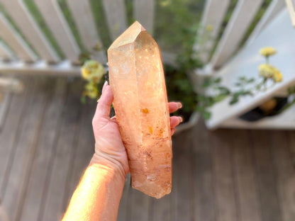 Tangerine Lemurian Seed Quartz Natural Point