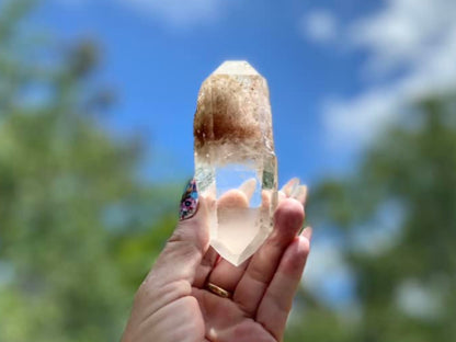 Lodolite Lemurian Inclusion Quartz Double Terminated