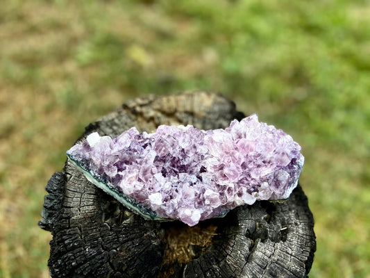 Amethyst Cluster With Calcite