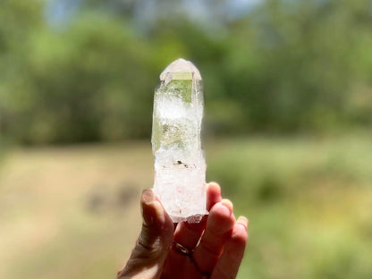 Silver Quartz Point Cathedral Channeler With Key Holes