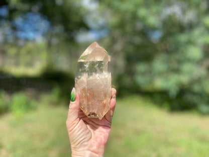 Lodolite Lemurian Inclusion Quartz Double Terminated