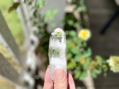 Silver Quartz Point Cathedral Channeler With Key Holes