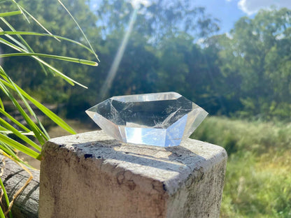 Double Terminated 7 Facets Channeller Clear Quartz Point