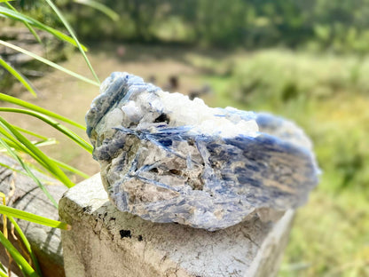 Blue Kyanite Blade Cluster with Quartz