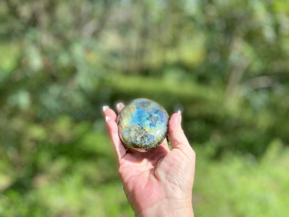 Spectacular Labradorite Palm Stone