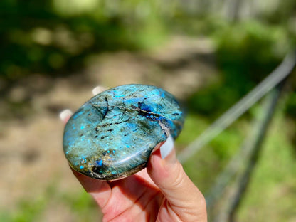 Spectacular Labradorite Palm Stone