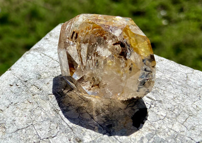 Golden Healer Herkimer Diamond with Key Hole Keeper | Phantasmagoric Rainbows -Vibrational Attunement | 36g