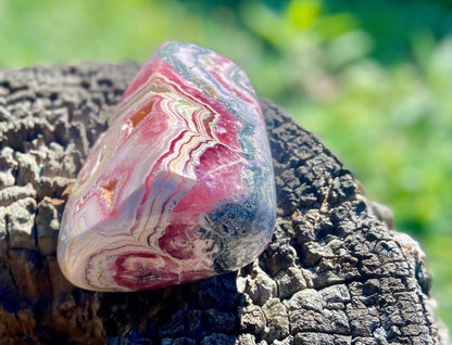Natural Rhodochrosite Freeform | AAA Grade | Highly Polished | Argentina |Heart Chakra Crystal | 363 Grams