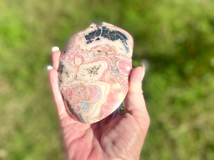 Natural Rhodochrosite Freeform | AAA Grade | Highly Polished | Argentina |Heart Chakra | 515 Grams