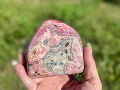 Natural Rhodochrosite Freeform | AAA Grade | Highly Polished | Argentina |Heart Chakra Crystal | 640 Grams