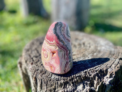 Natural Rhodochrosite Freeform | AAA Grade | Highly Polished | Argentina |Heart Chakra Crystal | 363 Grams