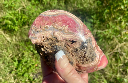 Natural Rhodochrosite Freeform | AAA Grade | Highly Polished | Argentina |Heart Chakra | 515 Grams