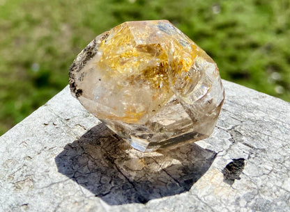 Golden Healer Herkimer Diamond with Key Hole Keeper | Phantasmagoric Rainbows -Vibrational Attunement | 36g