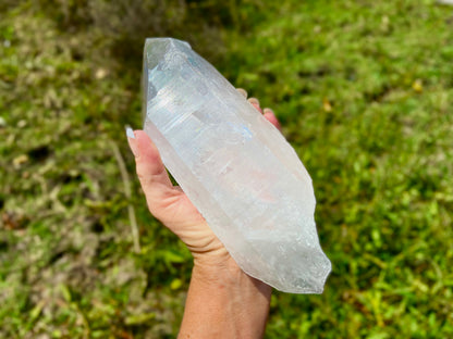 Elite Polished Pleiadian Starbary Quartz Crystal | Touch of Tangerine | Ancient Wisdom | Record Keepers |Phantasmagoric Rainbows | 1.4 kg