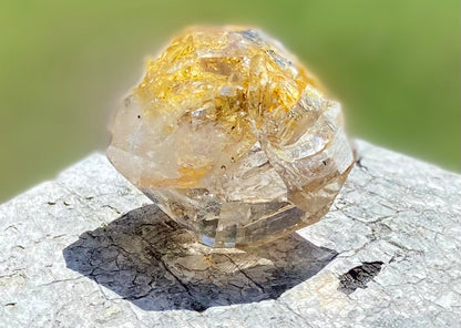 Golden Healer Herkimer Diamond with Key Hole Keeper | Phantasmagoric Rainbows -Vibrational Attunement | 36g