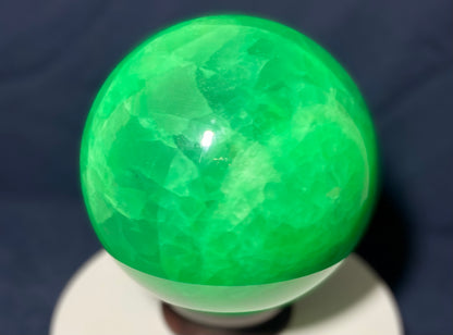 Gigantic Phosphorescent Fluorite Sphere | 6.9kg AAA Collector Crystal | Xianghuapu Mine, Hunan, China | Manifestation