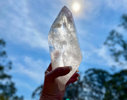 Elite Polished Pleiadian Starbary Quartz Crystal | Touch of Tangerine | Ancient Wisdom | Record Keepers |Phantasmagoric Rainbows | 1.4 kg
