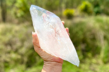 Elite Polished Pleiadian Starbary Quartz Crystal | Touch of Tangerine | Ancient Wisdom | Record Keepers |Phantasmagoric Rainbows | 1.4 kg