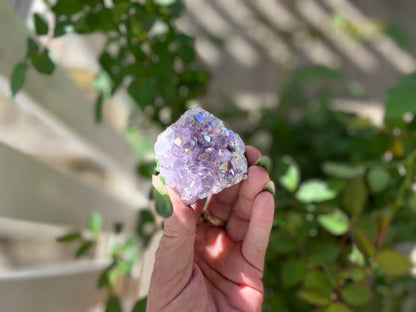 Pearl Amethyst Angel Aura Quartz Cluster Standing