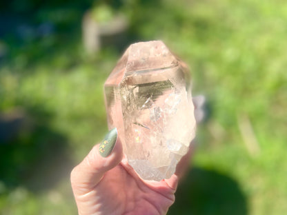 Smokey Citrine Pleiadian Starbray | Lemurian Seed Quartz Point | Smoky Citrine | Manifestation & Inner Child Crystal | Brazil – 358g