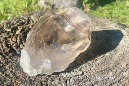 Smokey Citrine Pleiadian Starbray | Lemurian Seed Quartz Point | Smoky Citrine | Manifestation & Inner Child Crystal | Brazil – 358g