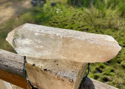 IsIs Pleiadian Starbrary Double Terminated Elite Lemurian Seed Quartz With A Touch Of Tangerine Quartz 759 Grams