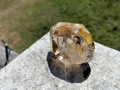 Golden Healer Herkimer Diamond with Key Hole Keeper | Phantasmagoric Rainbows -Vibrational Attunement | 36g