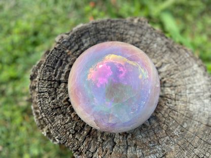 Angel Aura Rose Quartz Sphere: Heart & Higher Wisdom Stone (1.703kg, 33cm Circumference)