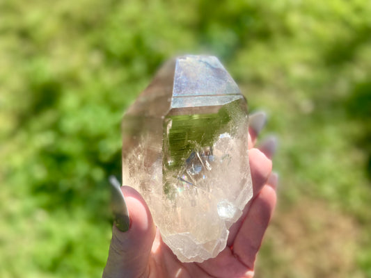 Smokey Citrine Pleiadian Starbray | Lemurian Seed Quartz Point | Smoky Citrine | Manifestation & Inner Child Crystal | Brazil – 358g