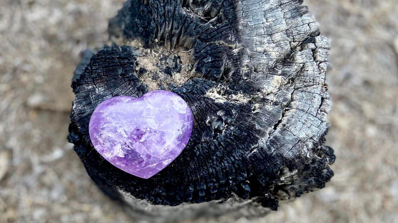 Amethyst Puffy Heart